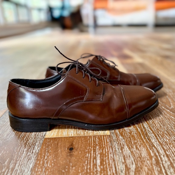 Nunn Bush Other - Nunn Bush Brown Leather Lace Up Men’s Oxford / Cap Toe Dress Shoes / Size 12